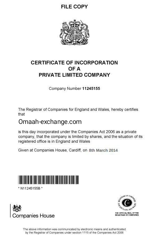 certificate